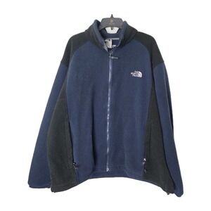 North Face Mens Denali Fleece Blue And Black Size XL Outdoor Full Zip Jacket